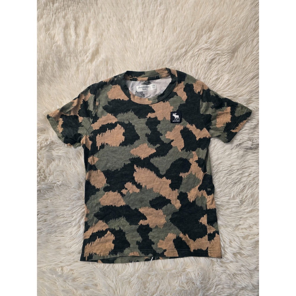 Green and Tan Camouflage Short Sleeve Tee